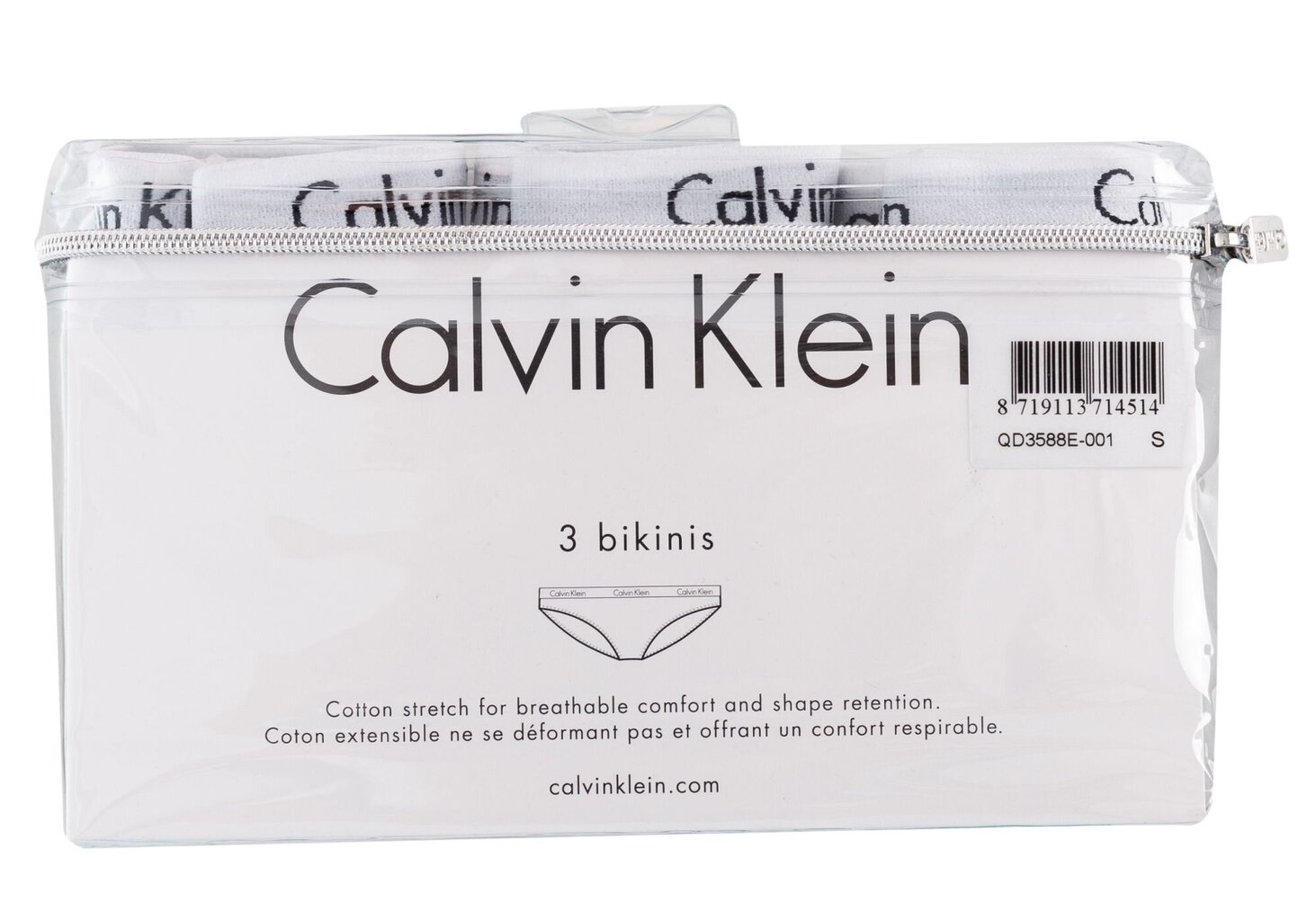 Kelnaitės moterims Calvin Klein, 3 vnt., juodos kaina ir informacija | Kelnaitės | pigu.lt