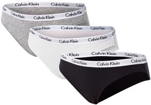 Женские трусики-бикини Calvin Klein, 3 пары, чёрные, белые, серые, QD3588E 999 14829 цена и информация | Трусики | pigu.lt