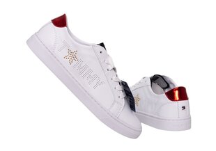 Laisvalaikio bataimoterims Tommy Hilfiger Star Metallic White FW0FW02349 kaina ir informacija | Sportiniai bateliai, kedai moterims | pigu.lt