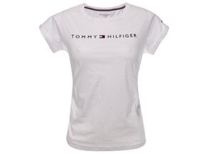 Moteriški marškinėliai Tommy Hilfiger RN TEE SS logotipas, balti UW0UW01618 100 16887 XS kaina ir informacija | Marškinėliai moterims | pigu.lt