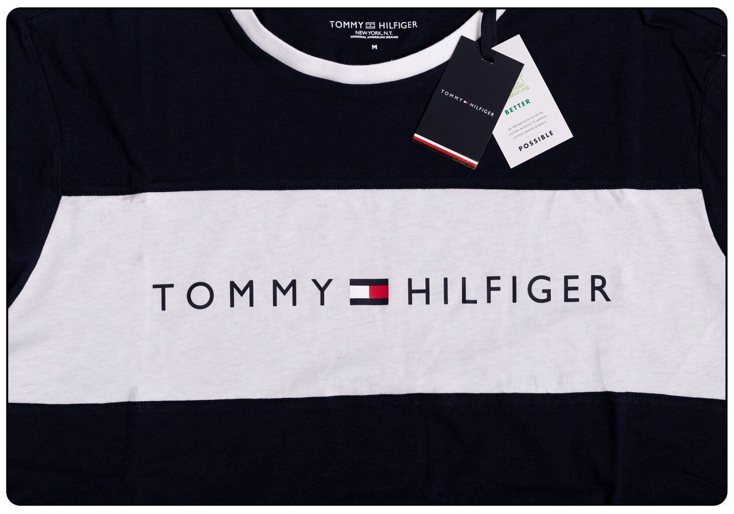 Vyriški marškinėliai Tommy Hilfiger CN SS TEE, tamsiai mėlyniUM0UM01170 416 16760 kaina ir informacija | Vyriški marškinėliai | pigu.lt