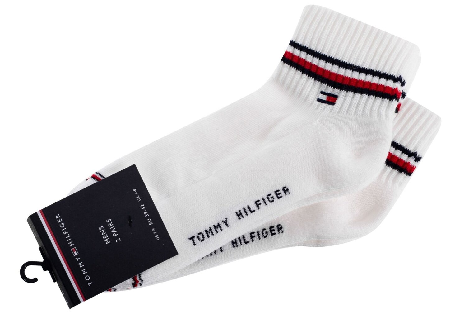 Kojinės vyriškos Tommy Hilfiger, 2 poros, baltos 100001094 300 18164 kaina ir informacija | Vyriškos kojinės | pigu.lt