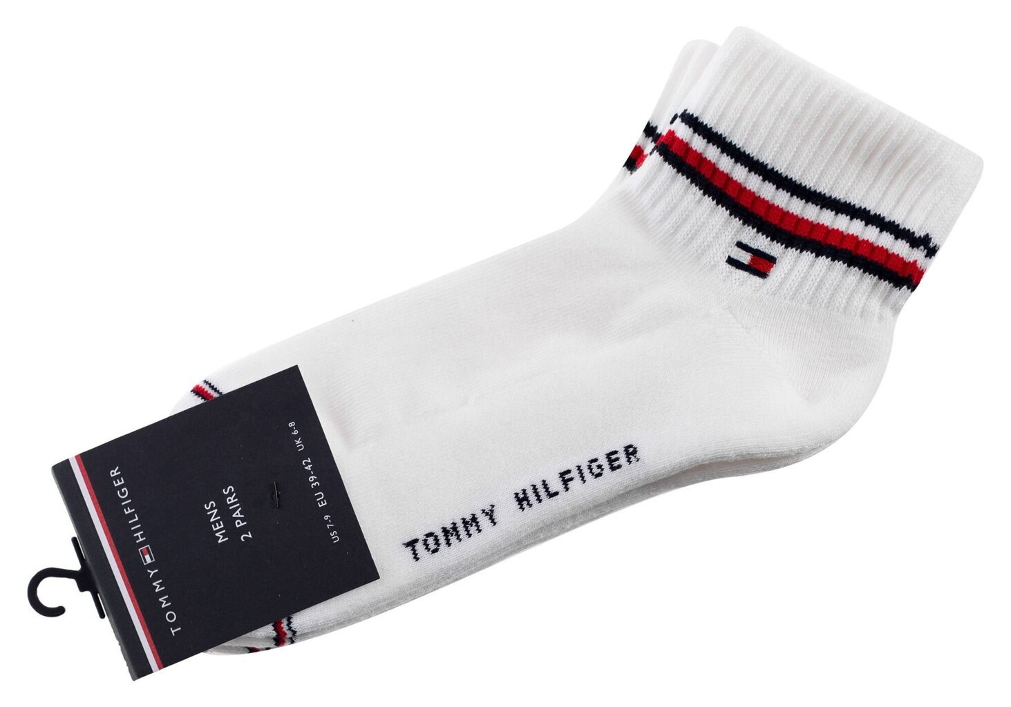 Kojinės vyriškos Tommy Hilfiger, 2 poros, baltos 100001094 300 18164 kaina ir informacija | Vyriškos kojinės | pigu.lt