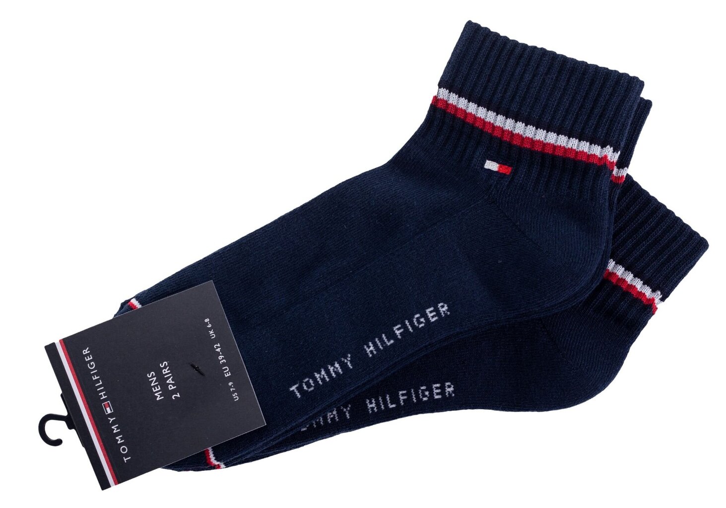 Kojinės vyriškos Tommy Hilfiger, 2 poros, tamsiai-mėlynos 100001094 322 18167 kaina ir informacija | Vyriškos kojinės | pigu.lt