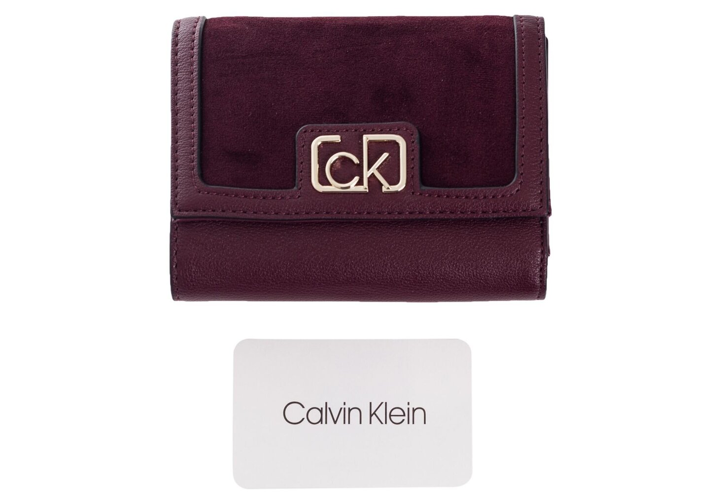 Moteriška piniginė Calvin Klein TRIFOLD MD V, bordo K60K607431 GDU 36743 цена и информация | Piniginės, kortelių dėklai moterims | pigu.lt