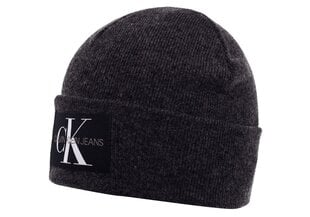 Мужская зимняя шапка Calvin Klein BEANIE, графитовая K50K506246 PCX 36725 цена и информация | Мужские шарфы, шапки, перчатки | pigu.lt