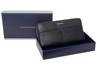 Женский кошелек Tommy Hilfiger ICONIC TOMMY LARGE ZA BLACK AW0AW08912 BDS 37712 цена и информация | Женские кошельки, держатели для карточек | pigu.lt