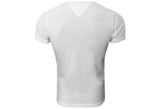 Мужская футболка TOMMY HILFIGER CORE STRETCH SLIM VNECK TEE, белая MW0MW02045 100 цена и информация | Мужские футболки | pigu.lt