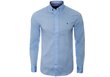 TOMMY HILFIGER CORE STRETCH SLIM POPLIN SHIRT marškinėliai vyrams, šviesiai mėlyni 0867894704 474 цена и информация | Vyriški marškiniai | pigu.lt