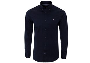 TOMMY HILFIGER CORE STRETCH SLIM POPLIN SHIRT marškinėliai vyrams, mėlyni 0867894704 403 kaina ir informacija | Vyriški marškiniai | pigu.lt