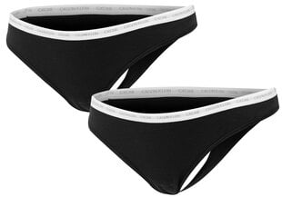Женские трусики-стринги Calvin Klein, 2 пары, черные QD3788E 001 18638 цена и информация | Трусики | pigu.lt