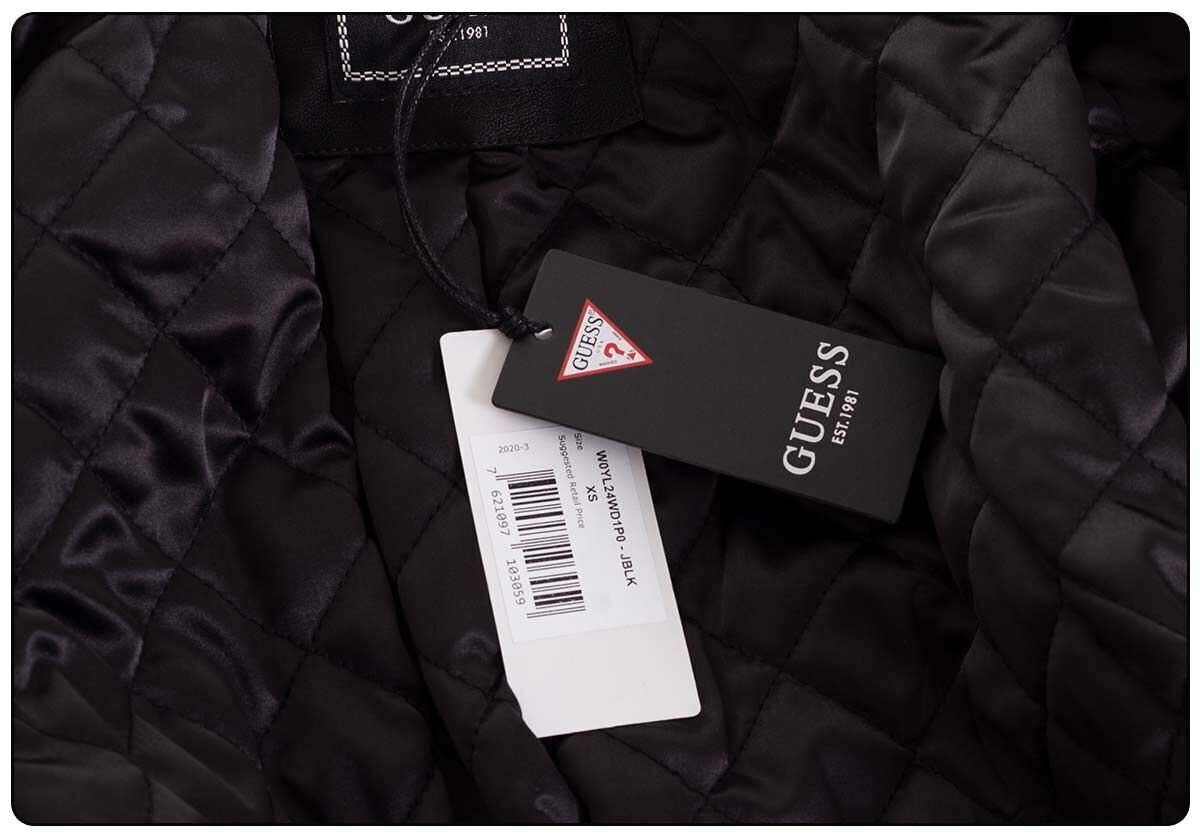 Moteriška striukė GUESS FRANCES JACKET, juoda W0YL24WD1P0 JBLK kaina ir informacija | Striukės moterims | pigu.lt