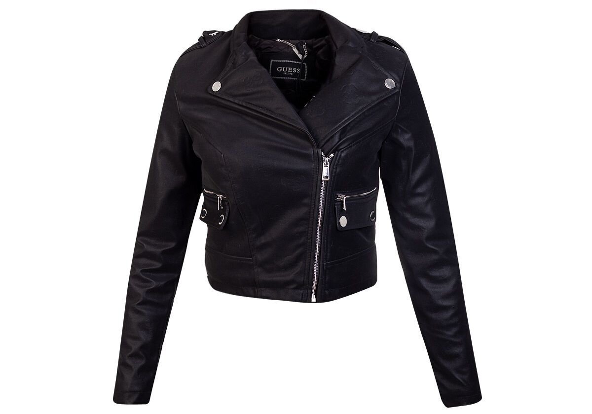 Moteriška striukė GUESS FRANCES JACKET, juoda W0YL24WD1P0 JBLK kaina ir informacija | Striukės moterims | pigu.lt