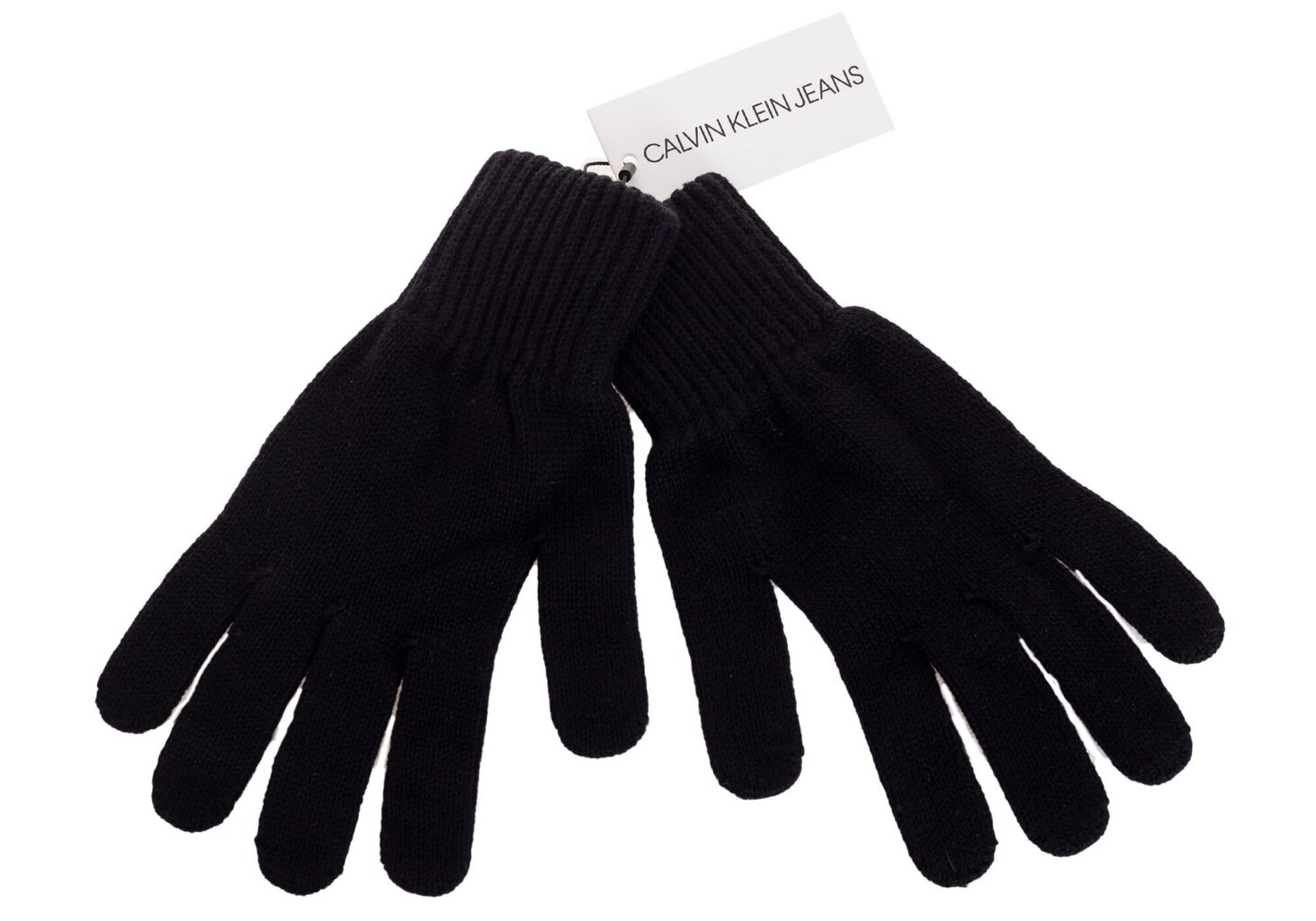 Pirštinės vyriškos Calvin Klein rudens/žiemos KNITTED MONOGRAM GLOVES BLACK K50K506447 BDS 36761 kaina ir informacija | Vyriški šalikai, kepurės, pirštinės | pigu.lt