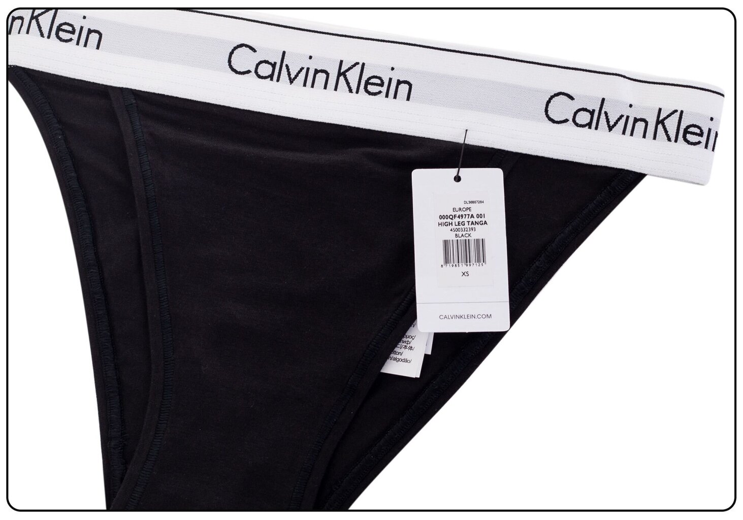 Moteriškos bikini kelnaitės Calvin Klein HIGH LEG TANGA BLACK 000QF4977A 001 19965 цена и информация | Kelnaitės | pigu.lt