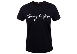 Moteriški marškinėliai Tommy Hilfiger HERITAGE CREW NECK GRAPHIC TEE BLACK WW0WW24967 017 25459 XS kaina ir informacija | Marškinėliai moterims | pigu.lt