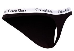 Moteriškos kelnaitės - stringai Calvin Klein, juodi 0000D1617E 001 XS kaina ir informacija | Kelnaitės | pigu.lt