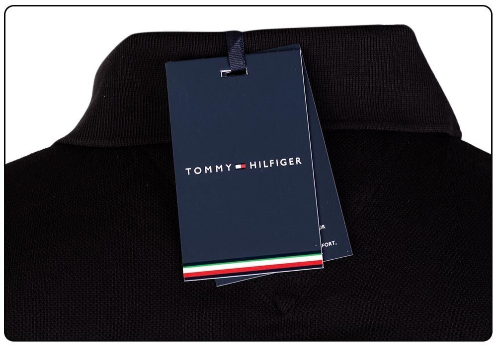 Vyriški polo marškinėliai Tommy Hilfiger 1985 SLIM POLO, juodi MW0MW17771 BDS 38273 kaina ir informacija | Vyriški marškinėliai | pigu.lt