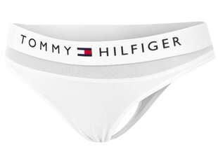 Moteriškos kelnaitės - stringai Tommy Hilfiger, baltos UW0UW00064 100 kaina ir informacija | Kelnaitės | pigu.lt