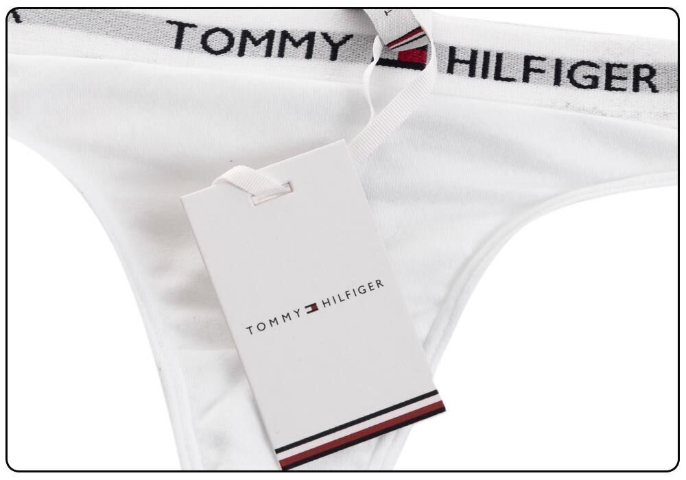 Moteriškos siaurikės Tommy Hilfiger Thong WHITE UW0UW02198 YCD 1387906069 100 25556 XS kaina ir informacija | Kelnaitės | pigu.lt