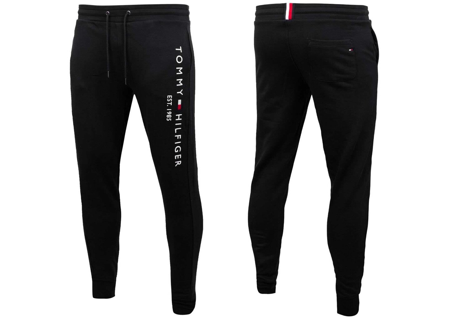 Vyriškos sportinės kelnės Tommy Hilfiger BASIC BRANDED SWEATPANTS, juodos MW0MW08388 BDS kaina ir informacija | Sportinė apranga vyrams | pigu.lt