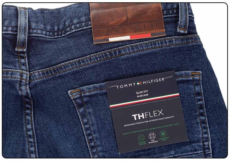 Vyriškos džinsinės kelnės Tommy Hilfiger TH FLEX SLIM BLEECKER PSTR OREGON  IND BLUE MW0MW18279 1C4 26146 kaina | pigu.lt