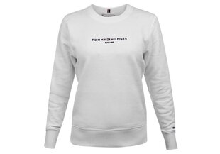 Moteriškas bluzonas Tommy Hilfiger TH ESS HILFIGER C-NK SWEATSHIRT BALTAS WW0WW28220 YBR 25586 XS kaina ir informacija | Megztiniai moterims | pigu.lt