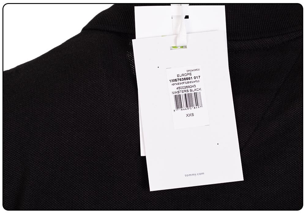 Marškinėliai-polo moteriški Tommy Hilfiger HERITAGE SHORT SLEEVE SLIM POLO BLACK 1M57636661 017 27143 XXS цена и информация | Marškinėliai moterims | pigu.lt