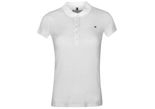 Женская рубашка-поло Tommy HilfigerHERITAGE SHORT SLEEVE SLIM POLO WHITE 1M57636661 100 27155 цена и информация | Женские футболки | pigu.lt