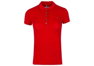 Женская рубашка-поло Tommy Hilfiger HERITAGE SHORT SLEEVE SLIM POLO RED 1M57636661 611 27212 цена и информация | Женские футболки | pigu.lt