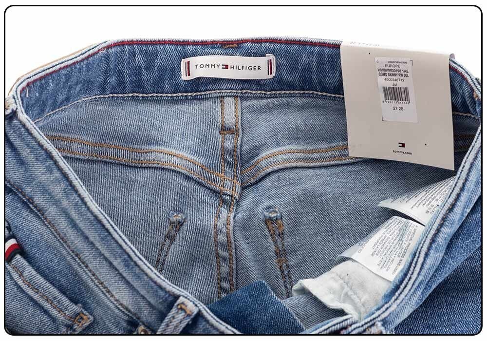 Moteriškos džinsinės kelnės Tommy Hilfiger COMO SKINNY RW JUL MĖLYNOS WW0WW30198 1AE 26418 25/28 kaina ir informacija | Kelnės moterims | pigu.lt