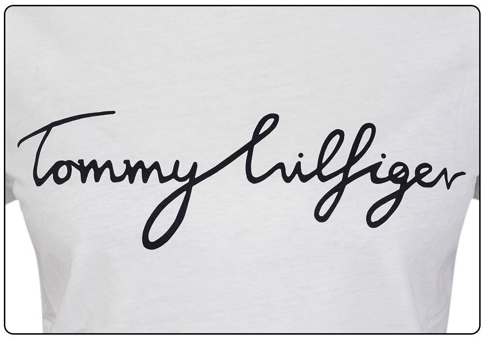 Moteriški marškinėliai Tommy Hilfiger T-SHIRT HERITAGE CREW NECK GRAPHIC TEE WHITE WW0WW24967 100 26486 XS kaina ir informacija | Marškinėliai moterims | pigu.lt