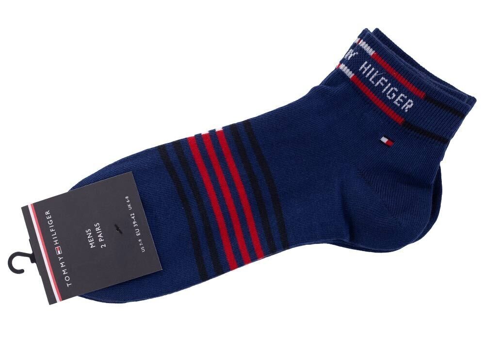 Kojinės vyriškos Tommy Hilfiger, 2 poros, mėlynos, 100002212 003 26488 цена и информация | Vyriškos kojinės | pigu.lt