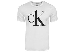 Мужская футболка Calvin Klein S/S, с круглым вырезом, белая, 000NM1903E 7UM 28121 цена и информация | Мужские футболки | pigu.lt