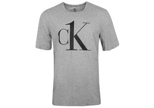 Vyriški marškinėliai Calvin Klein S/S CREW NECK, pilki, 000NM1903E YG4 28208 L kaina ir informacija | Vyriški marškinėliai | pigu.lt
