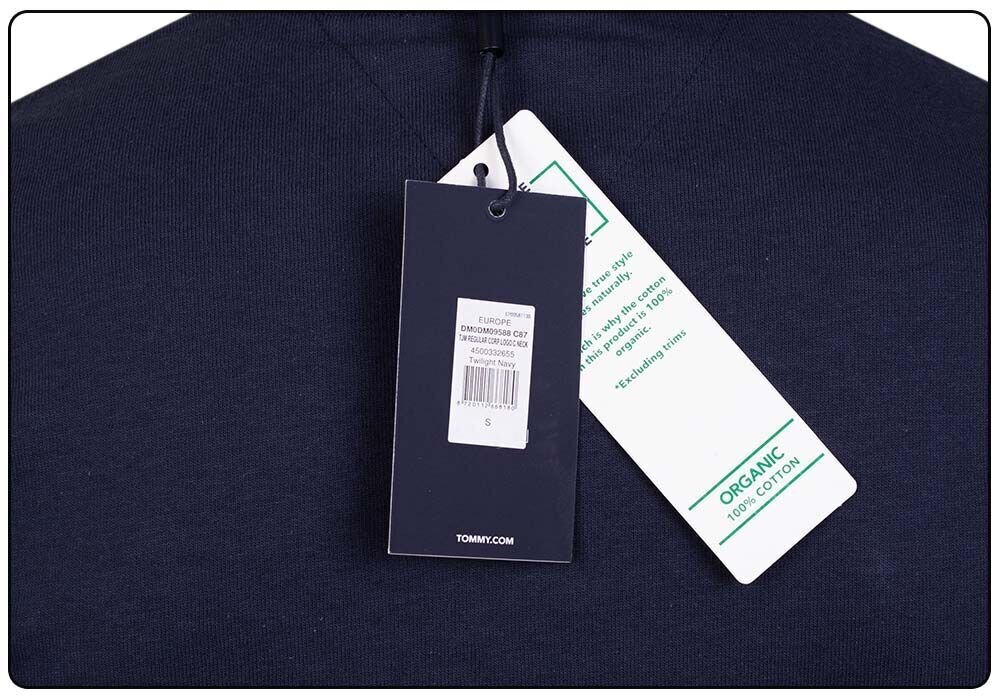 Vyriški marškinėliai Tommy Hilfiger TJM REGULAR Crop su logotipu, su iškirpte, tamsiai mėlyni, DM0DM09588 C87 27882 kaina ir informacija | Vyriški marškinėliai | pigu.lt