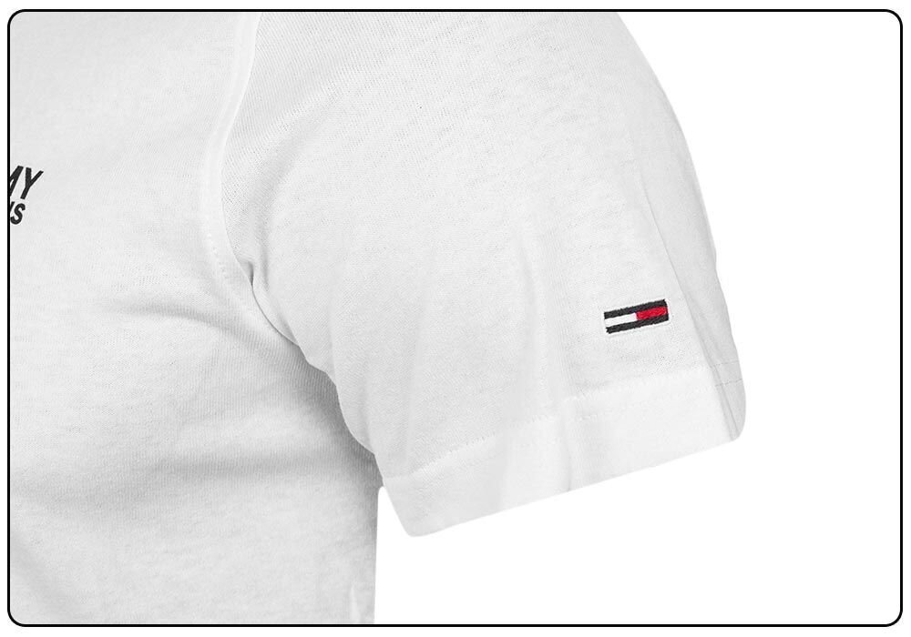 Vyriški marškinėliai Tommy Hilfiger TJM REGULAR Crop su logotipu, su iškirpte, balti, DM0DM09588 YBR 28127 kaina ir informacija | Vyriški marškinėliai | pigu.lt