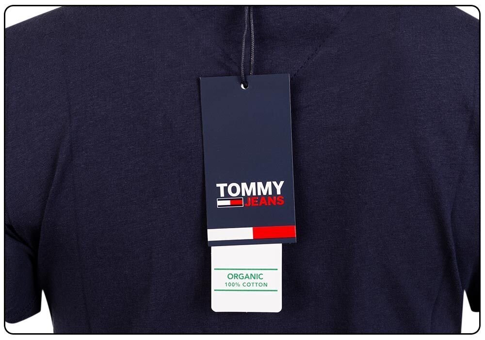 Moteriški marškinėliai Tommy Hilfiger TJW SLIM JERSEY C NECK, tamsiai mėlyni, DW0DW09194 C87 28001 kaina ir informacija | Marškinėliai moterims | pigu.lt