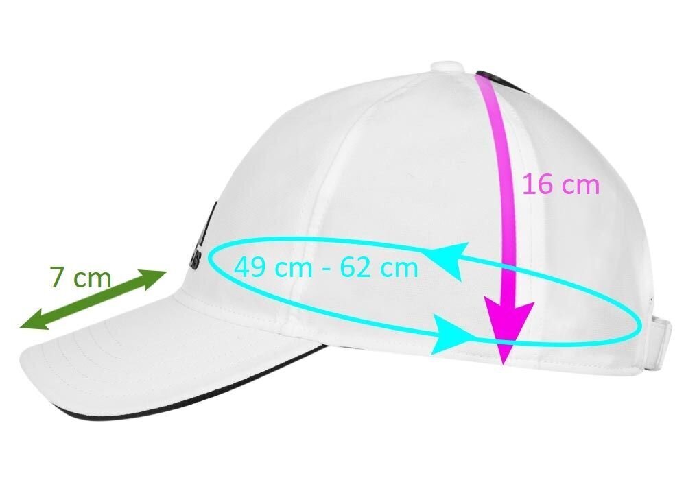 Vyriška kepurė ADIDAS A.R BB CP 4A WHITE GM4510 35496 kaina ir informacija | Vyriški šalikai, kepurės, pirštinės | pigu.lt