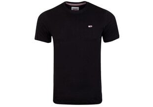 Мужская футболка Tommy Hilfiger TJM CLASSIC, с вырезом, чёрная, DM0DM09598 BDS 28255 цена и информация | Футболка мужская | pigu.lt