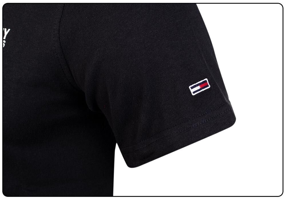 Vyriški marškinėliai Tommy Hilfiger TJM REGULAR Crop su logotipu, su iškirpte, juodi, DM0DM09588 BDS 28048 kaina ir informacija | Vyriški marškinėliai | pigu.lt