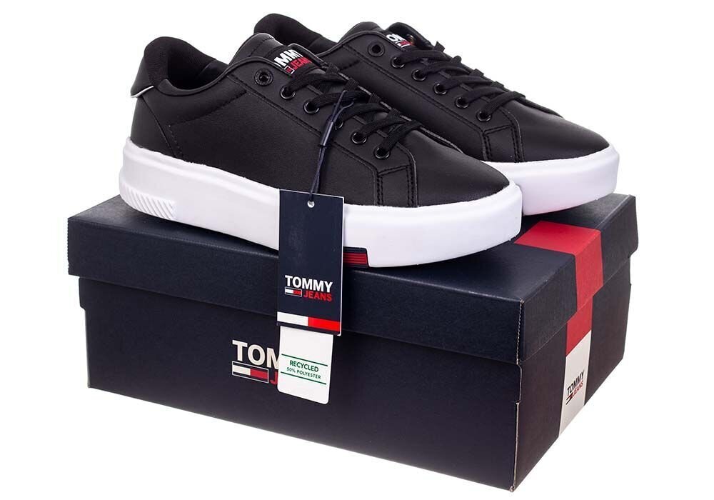 Moteriški batai Tommy Hilfiger TOMMY JEANS FASHION CUPSOLE BLACK EN0EN01268 BDS 29727 цена и информация | Sportiniai bateliai, kedai moterims | pigu.lt