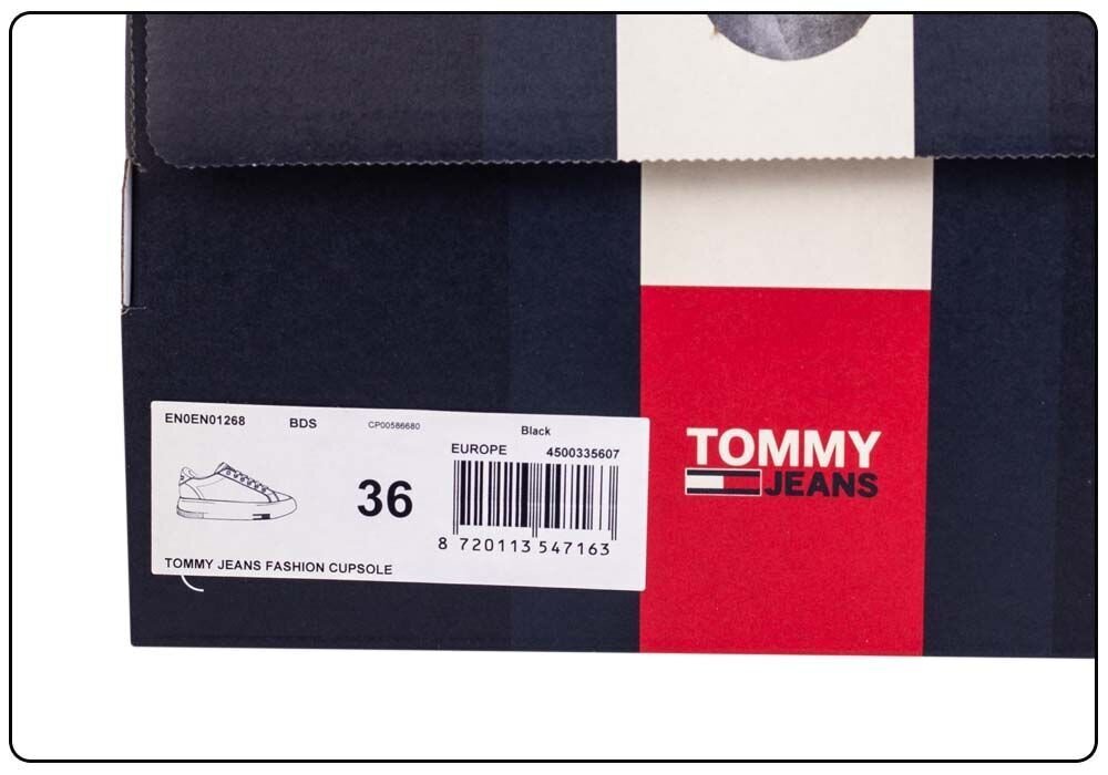 Moteriški batai Tommy Hilfiger TOMMY JEANS FASHION CUPSOLE BLACK EN0EN01268 BDS 29727 цена и информация | Sportiniai bateliai, kedai moterims | pigu.lt