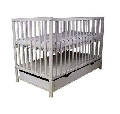 Kūdikio lovytė su stalčiumi Bobas Magda, 120x60 cm, pilka цена и информация | Kūdikių lovytės | pigu.lt