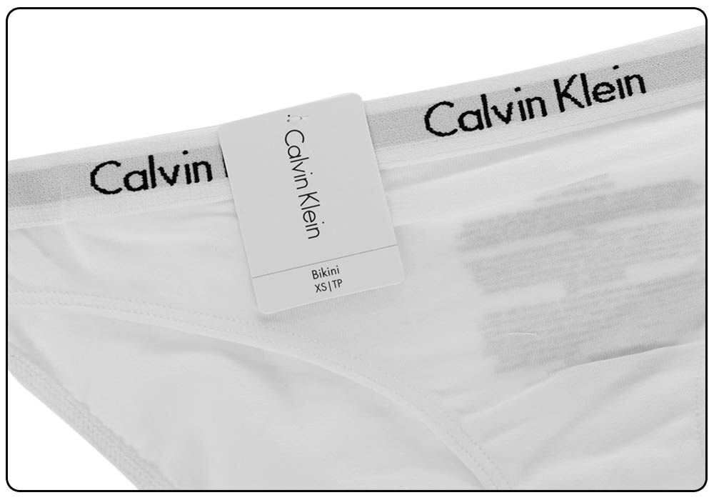 Kelnaitės moterims Calvin Klein BIKINI WHITE D1618E 100 30273 kaina ir informacija | Kelnaitės | pigu.lt