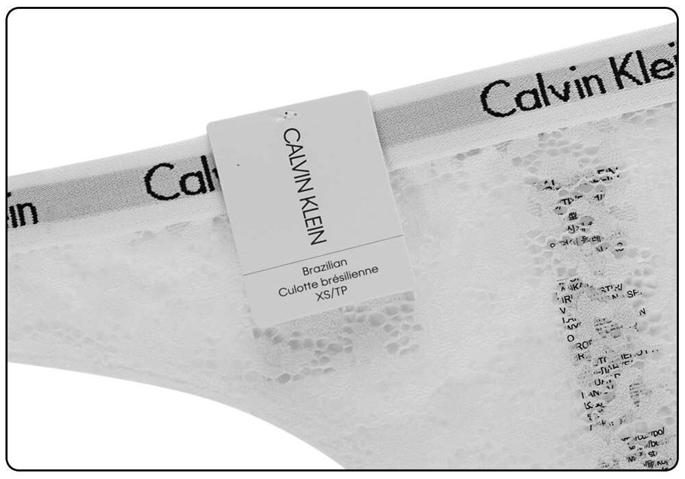 Kelnaitės moterims Calvin Klein BRAZILIAN WHITE 000QD3859E 100 30288 цена и информация | Kelnaitės | pigu.lt