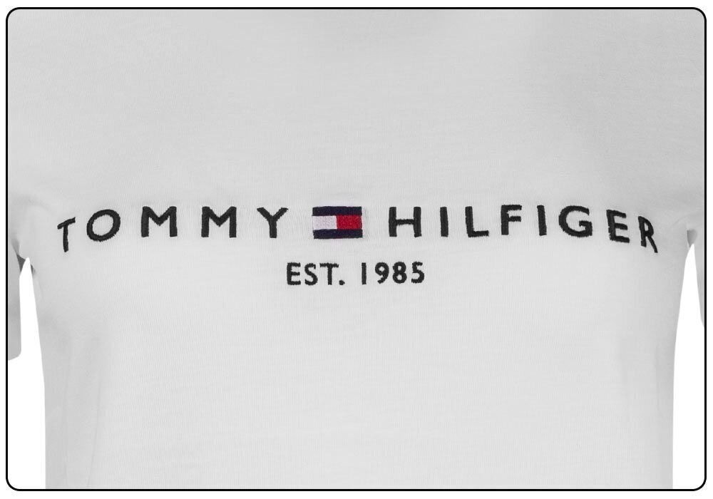 Moteriški marškinėliai Tommy Hilfiger T-SHIRT HERITAGE HILFIGER C-NK REG TEE WHITE WW0WW31999 YBR 30595 kaina ir informacija | Marškinėliai moterims | pigu.lt