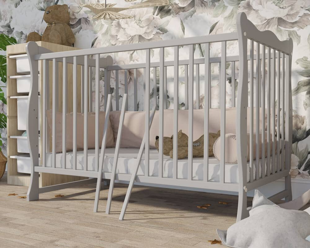 Kūdikių lovytė Bobas Julia, 120x60 cm, pilka kaina | pigu.lt