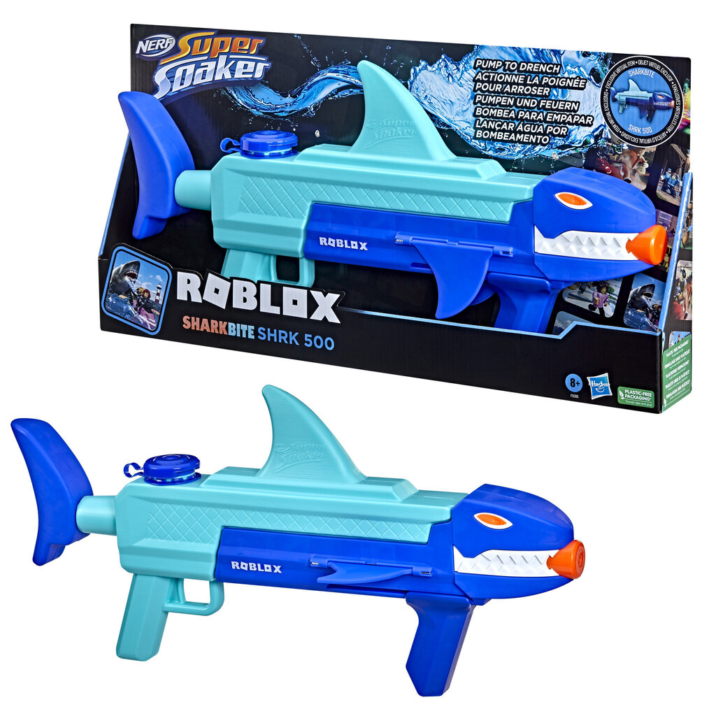 Vandens šautuvas Shark Bite: SHRK 500, Nerf Supersoaker Roblox kaina ir informacija | Vandens, smėlio ir paplūdimio žaislai | pigu.lt