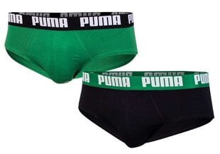 Vyriškos trumpikės Puma, 2 poros, juodos/žalios spalvos 889 100 18 41271 kaina ir informacija | Trumpikės | pigu.lt